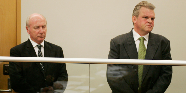 Bridgecorp founder Rod Petricevic, left and Robert Roest. Photo / NZPA - Nigel Marple