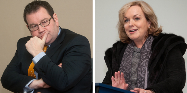 Grant Robertson and Judith Collins. Photo / RDP, NZPA
