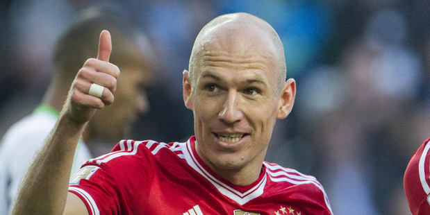Bayern's Arjen Robben. Photo / AP