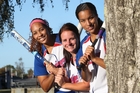 Hawke's Bay Dodgers' three American imports, from left, Marisa Newman, Jodi Petersen and Allyssa James, will be able to take the diamond together at this week's national women's interclubs in North Harbour. Photo/Duncan Brown Hawke's Bay Dodgers' three American imports, from left, Marisa Newman, Jodi Petersen and Allyssa James, will be able to take the diamond together at this week's national women's interclubs in North Harbour. Photo/Duncan Brown