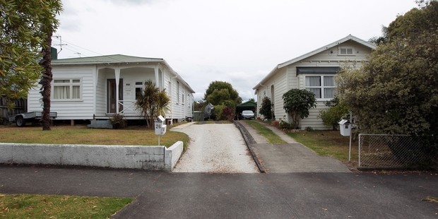 These houses in Pt Chevalier have reportedly been bought for The Block NZ. Photo / Doug Sherring