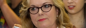 The Justice Minister faced media yesterday in Parliament after revealing she had dinner with the head of Oravida while in China last year. Photo / Mark Mitchell