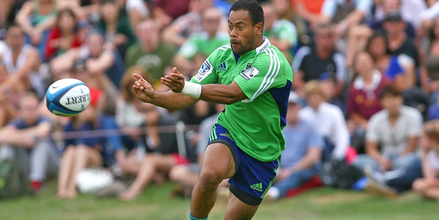Buxton Popoali'i in action for the Highlanders. Photo / Getty Images