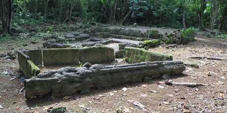 Stalagmites and slabs of coral mark off areas where rituals were once performed at Moko Ero Marae. Photo / Jim Eagles