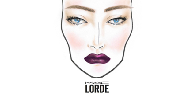 The face chart of Lorde's beauty look for her current US tour.