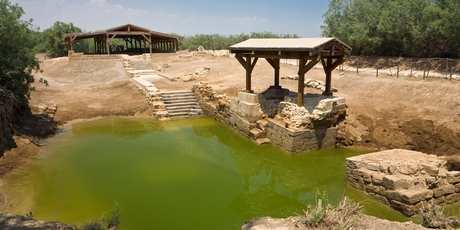 Christ's baptism site on the Jordan River.
