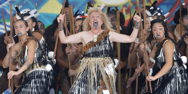 The late Taini Morrison (centre) performing at the 2011 Matatini Kapa Haka Festival. Photo/File