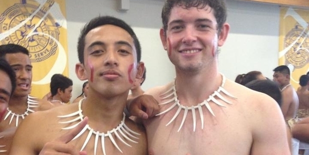 Connor Bellet (right) with Christopher Oleva-Tanuvasa after their win.
