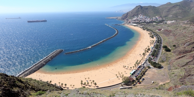 Las Teresitas, one of the lesser-visited beaches on the Canary Islands.