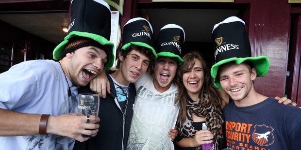 Enjoying the vibe were Richard Cooze (left), Matt Wasson, Seth Giles, Jess Swanepoel and Zayde Blair. Photo/John Stone