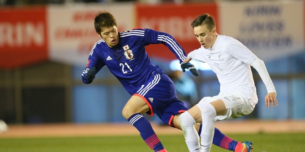 All White Ryan Thomas in action against Japan. Photo / Getty Images.