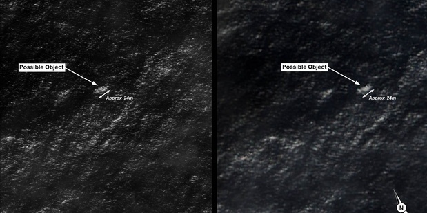 The satellite images of the mystery objects. Photo / AMSA