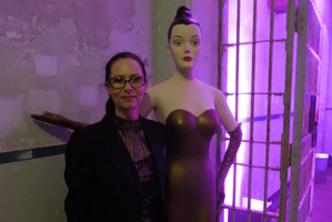 Viva Beauty Editor Janetta Mackay inside Alcatraz for a party thrown by Benefit cosmetics.