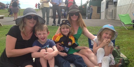 Enjoying a family day out (from left), Richelle Allely with son Tutanekai Charteris, 5, and Sheena Allely with son Carter Long, 7, and daughter Sophie Long, 4.