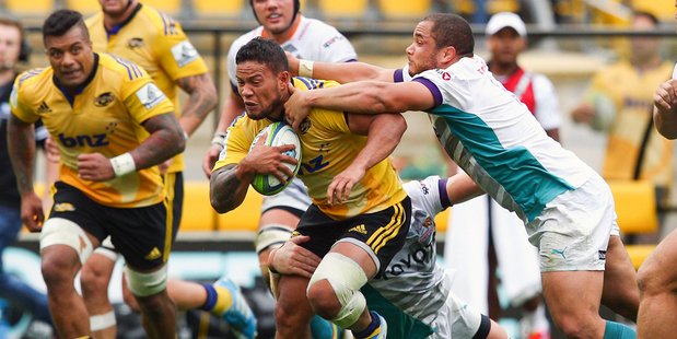 Alapati Leiua of the Hurricanes was the top scoring back in Fantasy Rugby. Photo / Getty Images