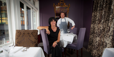 Martina Lutz, owner of Number 5, with head chef Barry Armstrong. Photo / Michael Craig