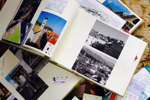 Travel albums. Photo / Meg Messina.