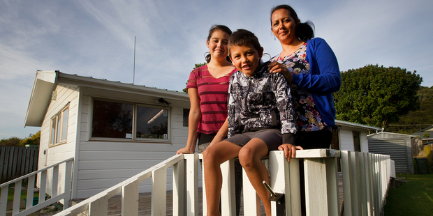 Yvonne Costar with her children Maia Devon, 15, and Lukas Devon, 8. Ms Costar hopes the newly-launched He Mauri Ohooho. Photo / Alan Gibson