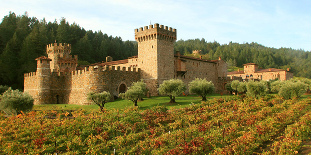 Guests can indulge in wine tasting at Castello di Amorosa before exploring some of its many rooms. Photo / Jim Sullivan