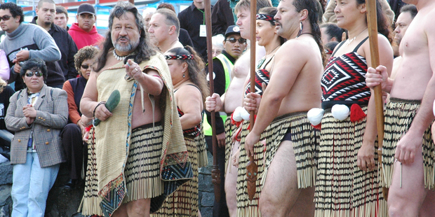 Pita Sharples on the opening day of Maori TV.