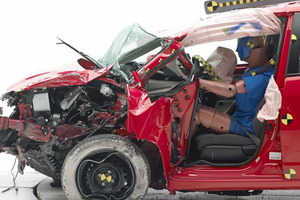 A Honda Fit during a crash test. Photo / Supplied