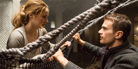 Shailene Woodley and Theo James in a scene from 'Divergent'. Photo / AP