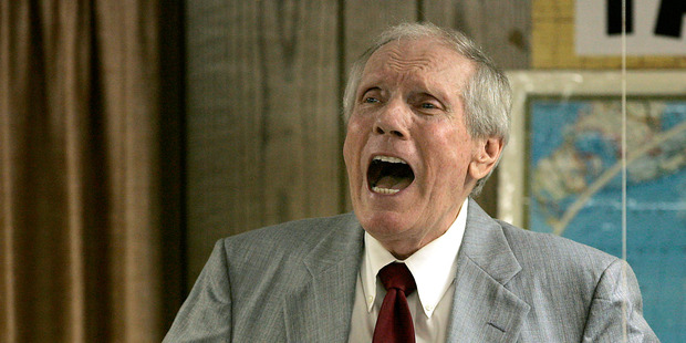 Fred Phelps Sr. preaches at his Westboro Baptist Church in Topeka, Kansas. Photo / AP