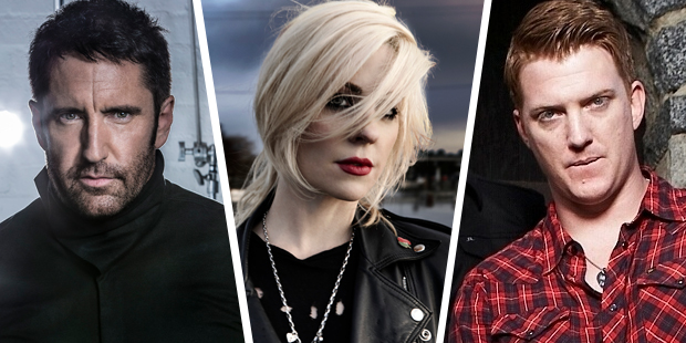 Trent Reznor of Nine Inch Nails, Brody Dalle and Queens of the Stone Age front man Josh Homme.