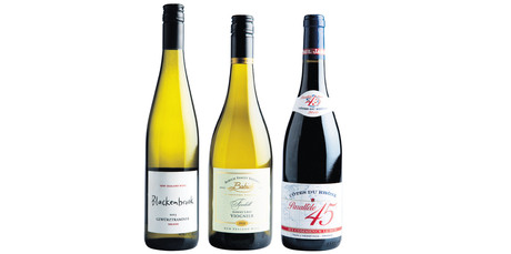 Blackenbrook Nelson Gewurztraminer 2013; Babich Fernhill Hawkes Bay Viognier 2012; Jaboulet Parallele 45 Cotes du Rhone, France 2010.