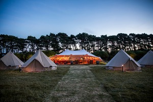 Event stylists Wildernest and One Lovely Day collaborate to dress remote locations such as Motuihe Island. Picture / Todd Eyre