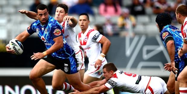 Eden Park has not been a happy hunting ground for the Warriors, their latest loss to St George last weekend. Photo / Getty Images