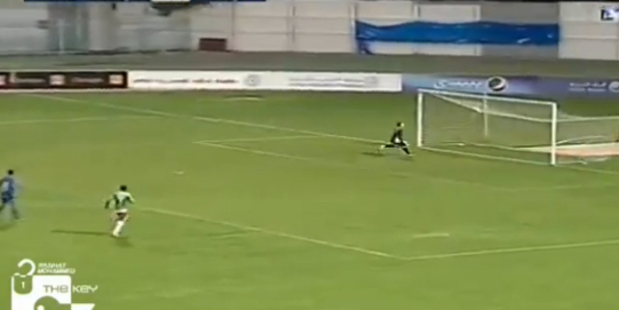 Motaz Salhani scores a backheel goal. Photo / YouTube