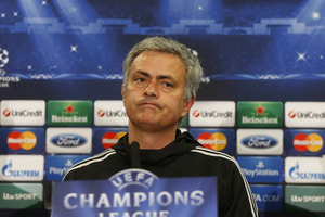 Chelsea's manager Jose Mourinho speaks to the media during a press conference at Stamford Bridge. Photo / AP