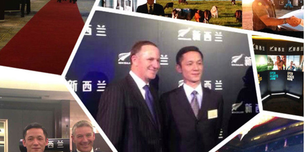 Photos on the WeChat social network posted by dairy and juice importing company Nekta, showing its meeting with Key and NZTE chief executive Peter Chrisp.