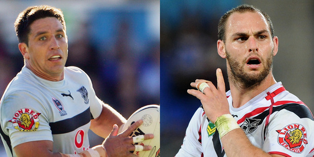 Steve Price and Simon Mannering - both long-serving captain for the Warriors. Photo / Getty
