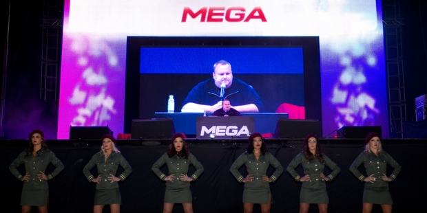 Dotcom stepped back from a hands-on role at Mega last year, resigning as a director in August to focus on his extradition hearing. Photo / Richard Robinson
