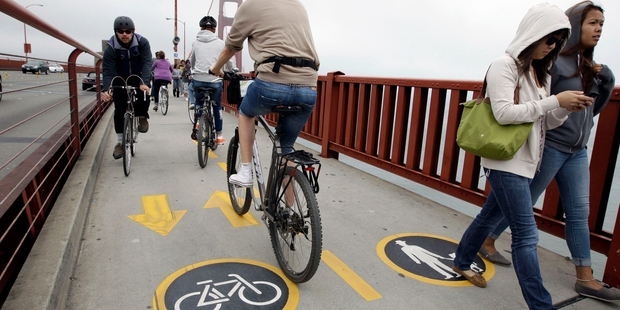 Check out San Fransico's famous fog from a different angle during a bike ride over the Golden Gate Bridge.