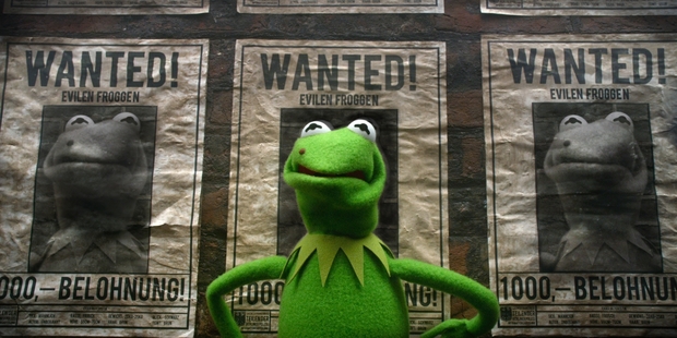 Russian amphibian Constantine stars in Disney's new Muppets film. Photo / AP