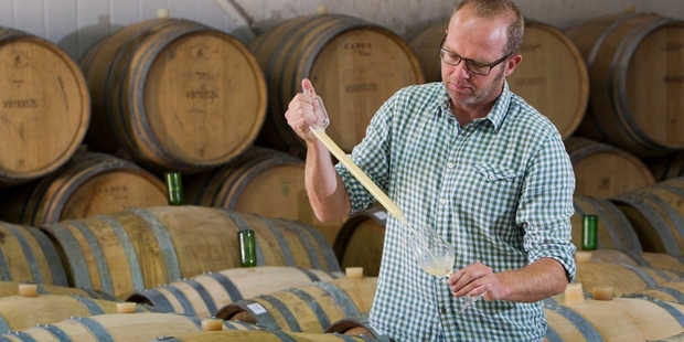 TOP DROP: Hugh Crichton with the "resting" chardonnay vintage he believes could be the best yet.