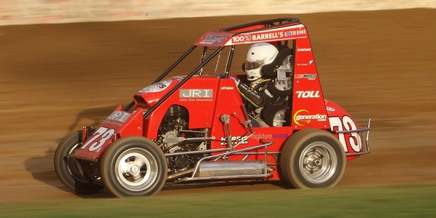 Thomas McLean finished ninth overall in his rookie year of three-quarter midget racing at Western Springs. Photo/Iain Whitaker