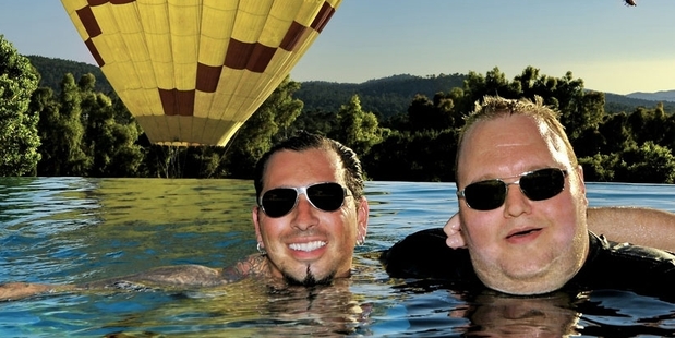 Alex Mardikian and Kim Dotcom.