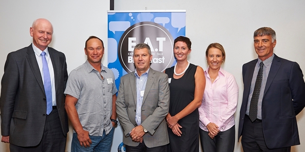 SPEAKERS: Sir Graeme Harrison (ANZCO), Jacob Kajavala (Switchkites), Tony Ponder (Southern Produce), Angela Wallace (ExportBOP), Cheryl MacGregor and chairman Doug Leeder (Bay of Connections).