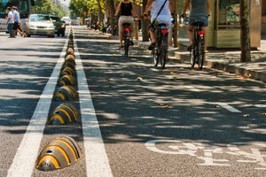 Armadillos help keep cyclists safe from cars. Photo / Cyclehoop.com