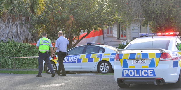 Gisborne police at the scene of the incident in the suburb of Riverdale. Photo / Gisborne Herald