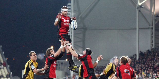 Join us here for tonight's live blog of the Super Rugby clash between the Crusaders and the Hurricanes from AMI Stadium in Christchurch. Photo / Getty Images.