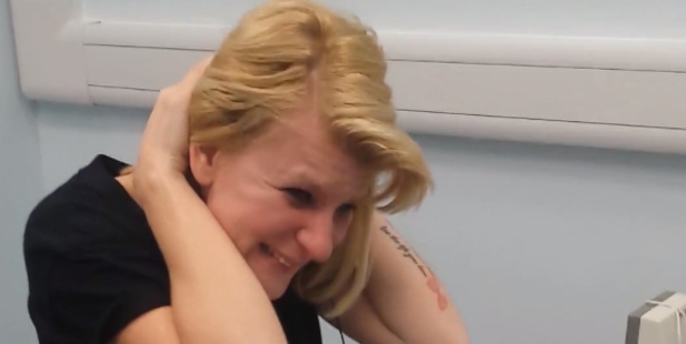 Joanne Milne listening to her doctor for the first time. Image / YouTube
