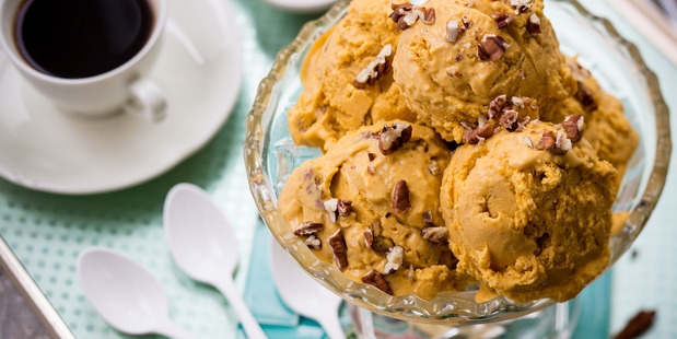 Pumpkin ice cream. Photo / Babiche Martens.
