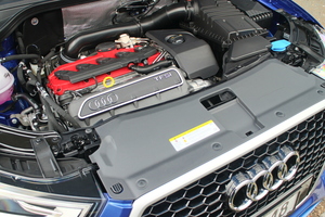 The RS Q3 packs a rather wonderful 228kW/420Nm version of Audi's brilliant 2.5-litre inline five-cylinder turbo engine.