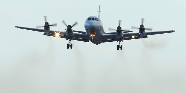 A Royal Australian Air Force P3 Orion takes off from Pearce air base to recommence a search for possible debris of Flight MH370. Photo / Getty Images