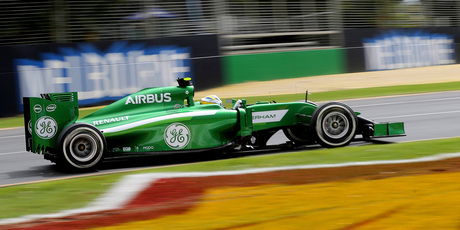 Caterham driver Kamui Kobayashi of Japan in his Renault powered Caterham F1 car. Photo / AP